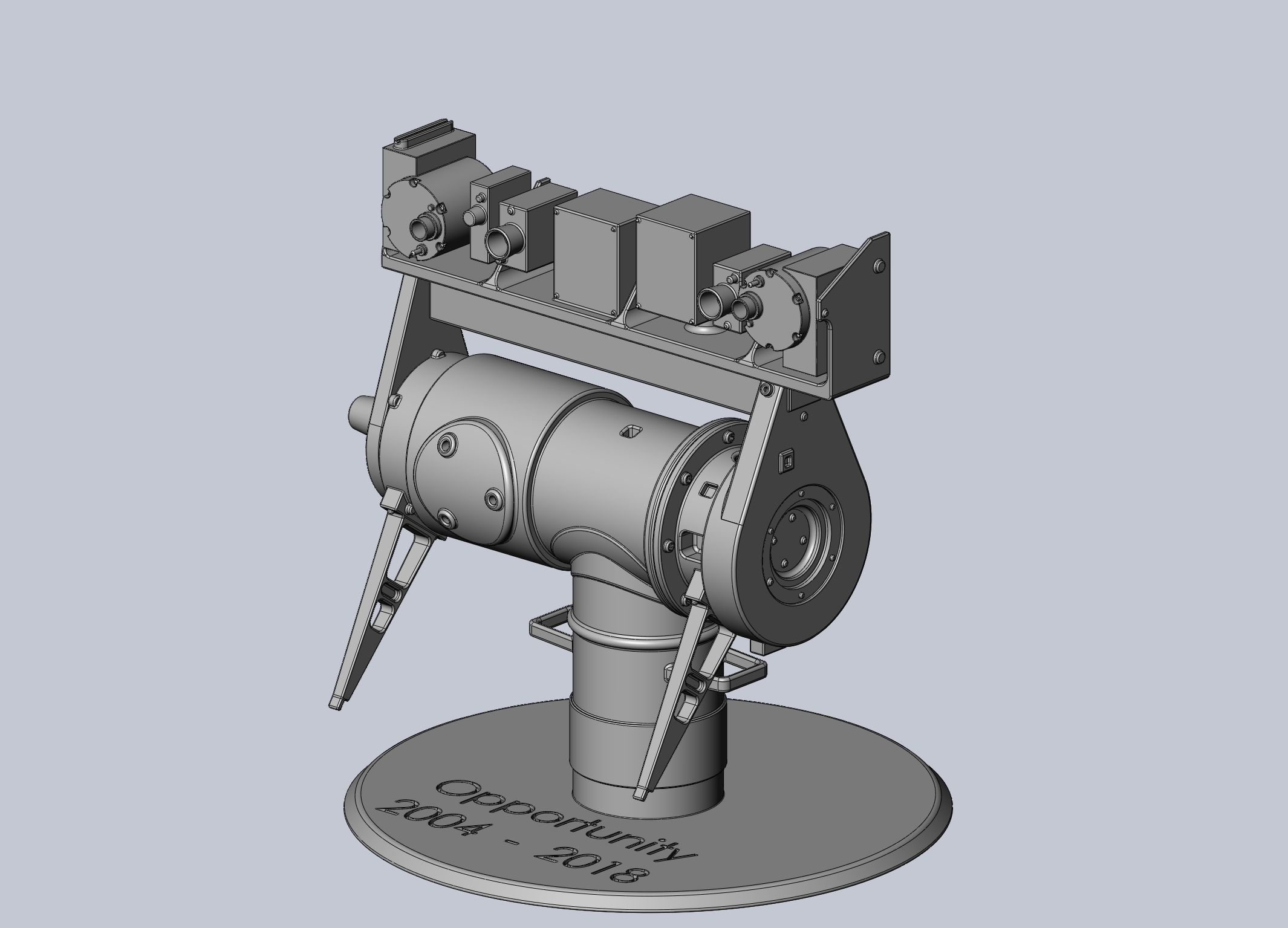 Opportunity Mars Rover Camera Head Bust 3D print model_4