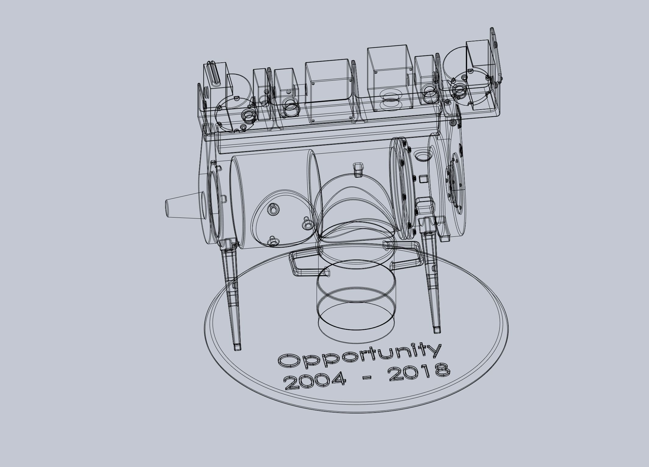 Opportunity Mars Rover Camera Head Bust 3D print model_30