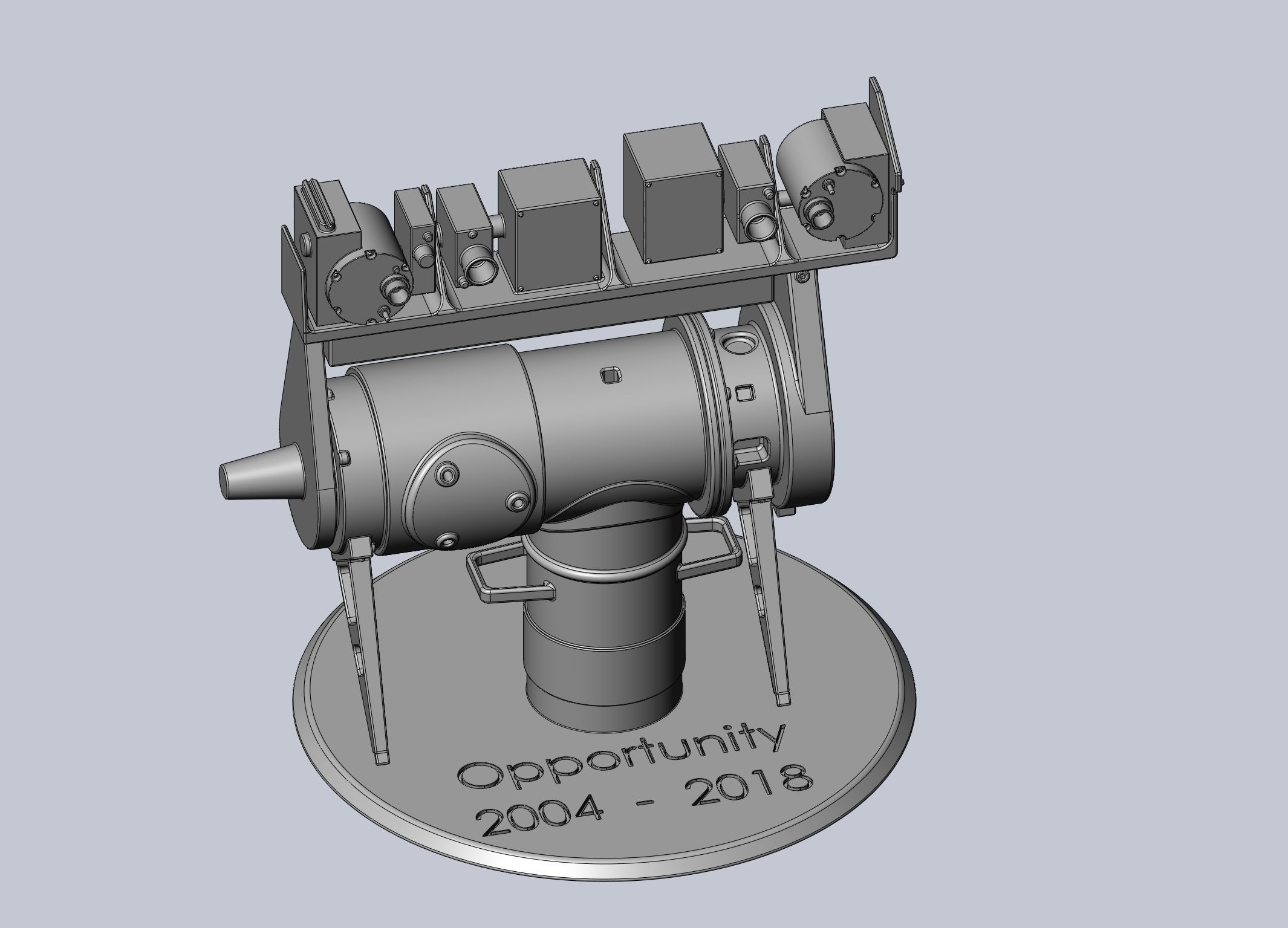 Opportunity Mars Rover Camera Head Bust 3D print model_13