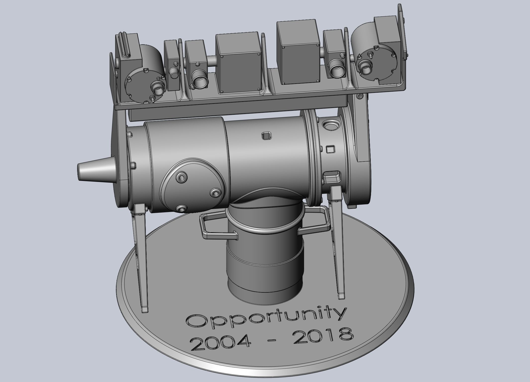 Opportunity Mars Rover Camera Head Bust 3D print model_28