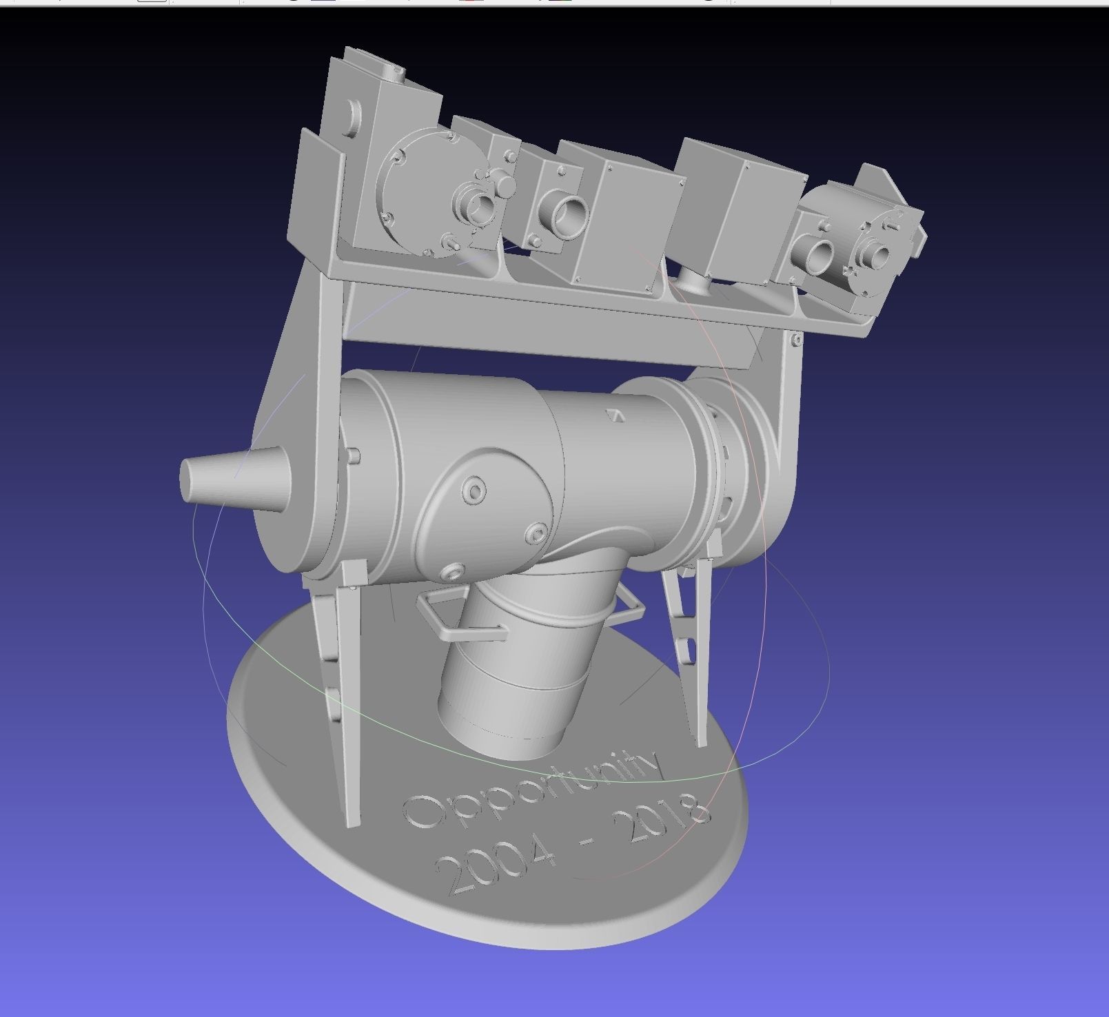 Opportunity Mars Rover Camera Head Bust 3D print model_20
