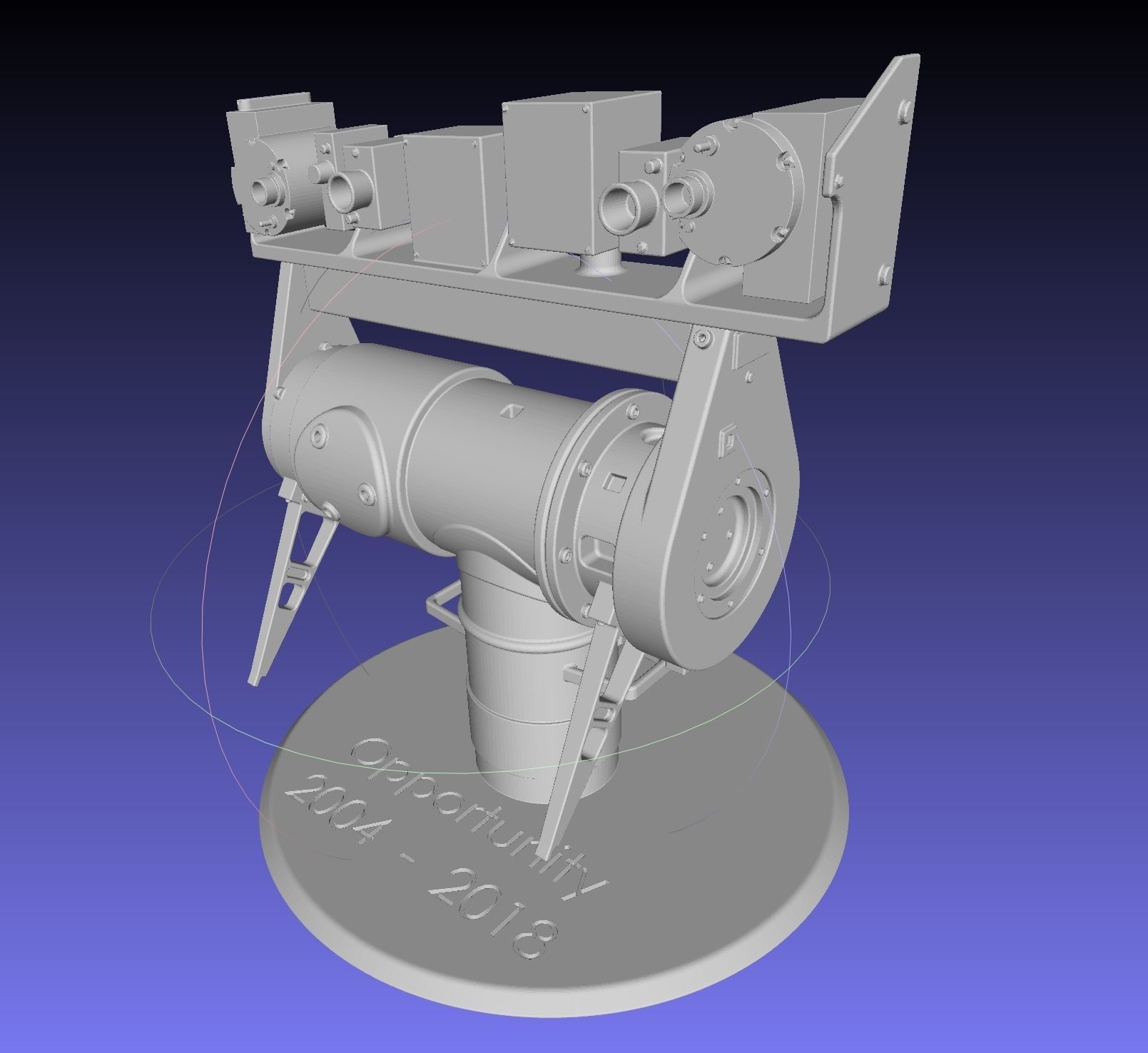 Opportunity Mars Rover Camera Head Bust 3D print model_2