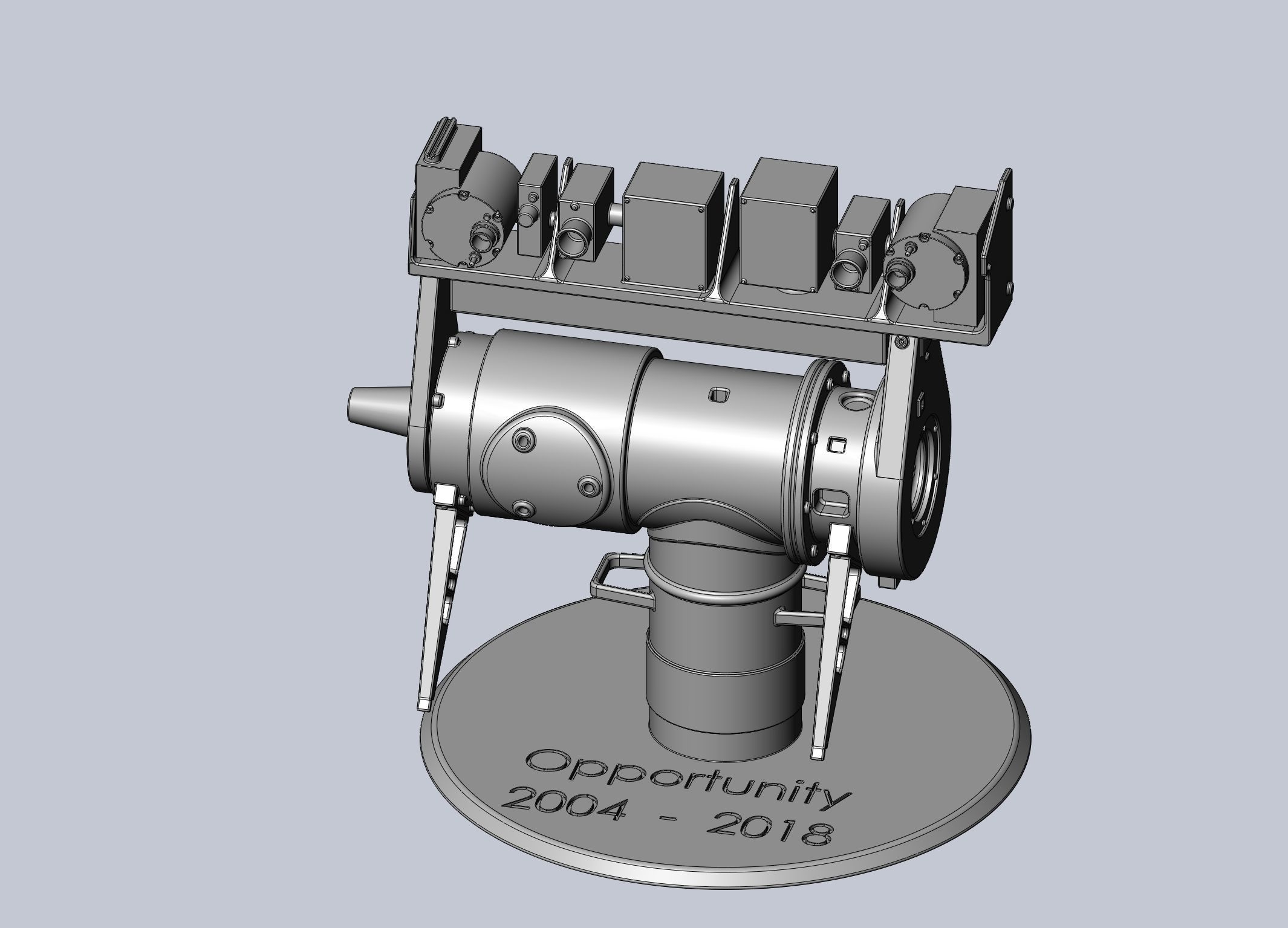 Opportunity Mars Rover Camera Head Bust 3D print model_9
