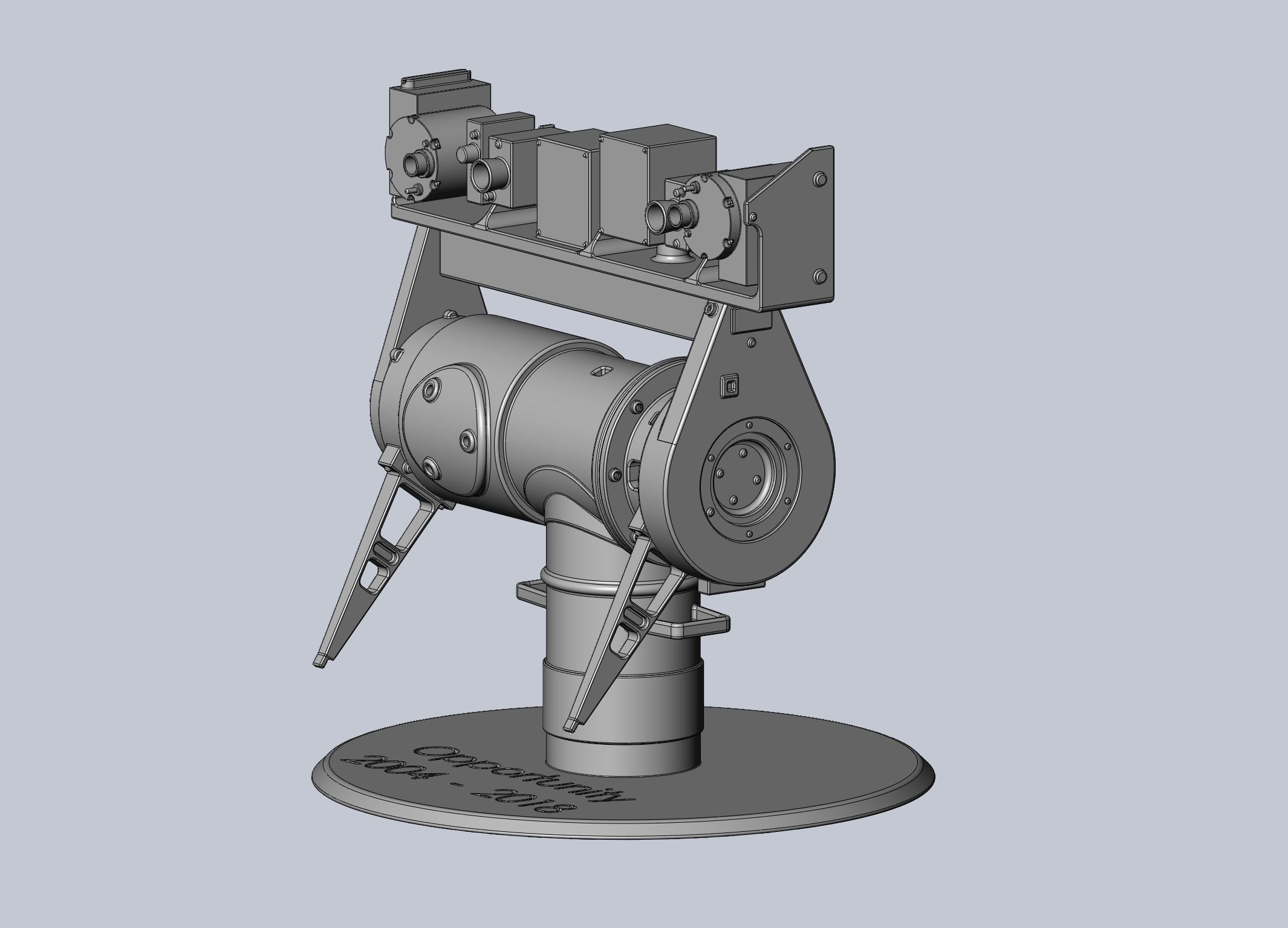Opportunity Mars Rover Camera Head Bust 3D print model_10