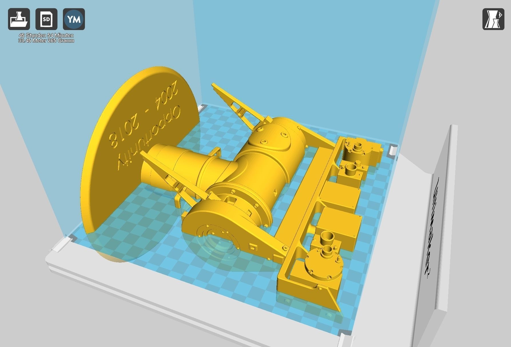 Opportunity Mars Rover Camera Head Bust 3D print model_49