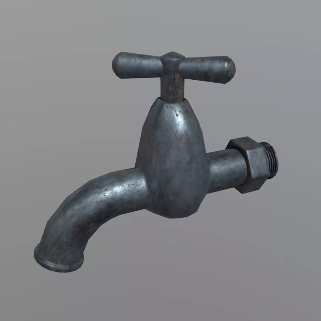 Faucet 2 water tap - water tap Low-poly 3D model_0