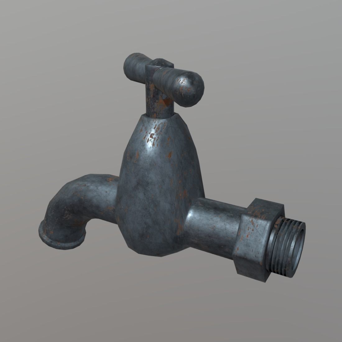 Faucet 2 water tap - water tap Low-poly 3D model_2