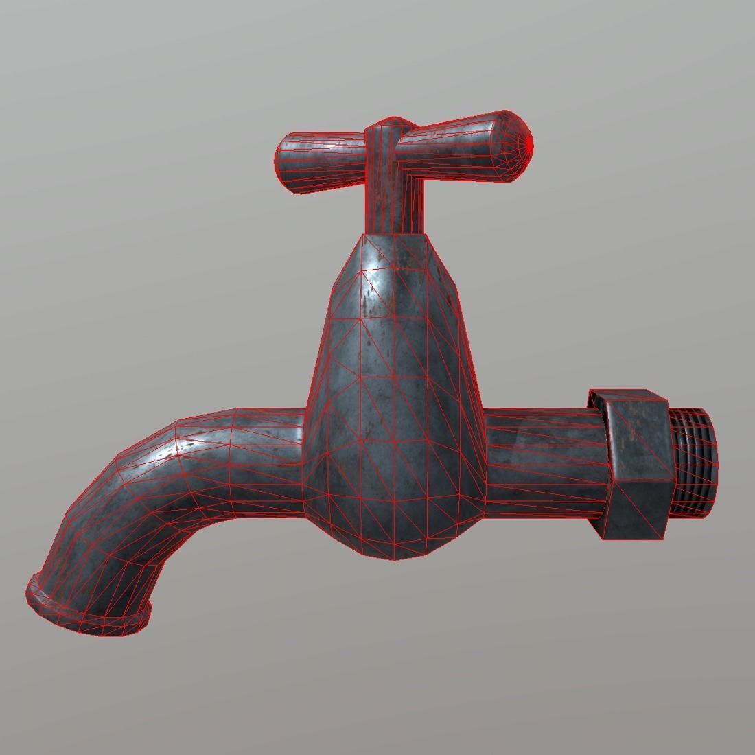 Faucet 2 water tap - water tap Low-poly 3D model_1