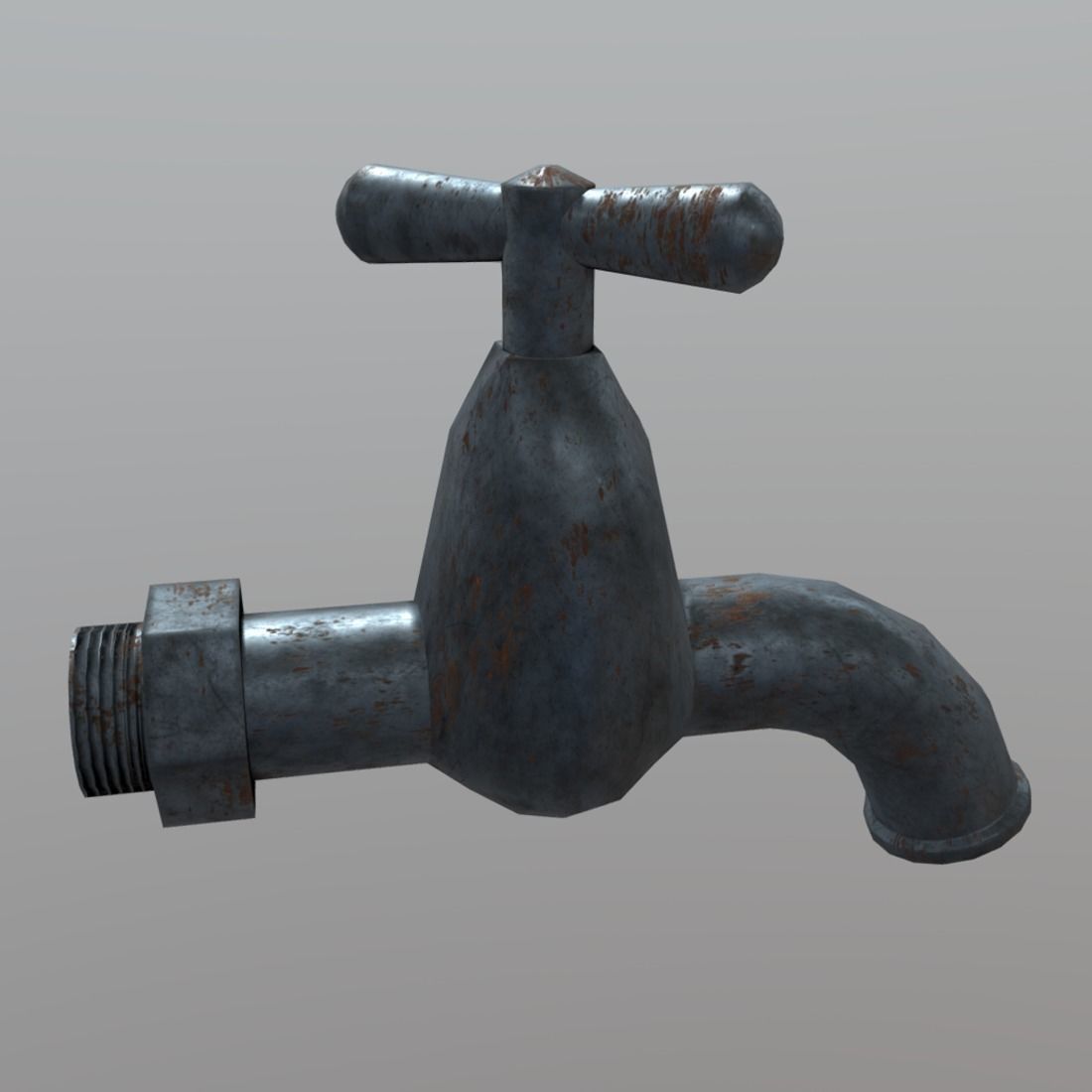 Faucet 2 water tap - water tap Low-poly 3D model_4
