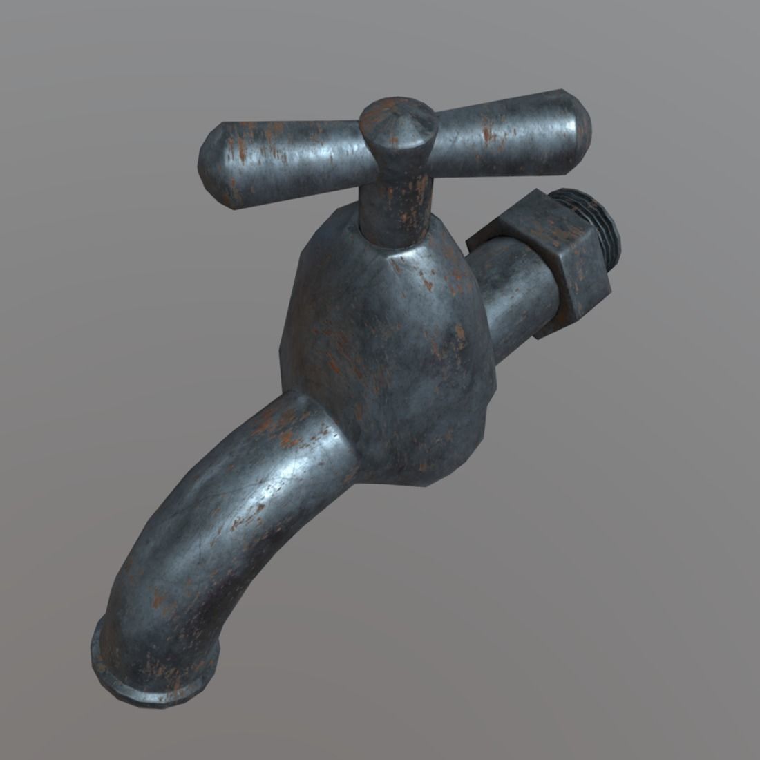 Faucet 2 water tap - water tap Low-poly 3D model_5