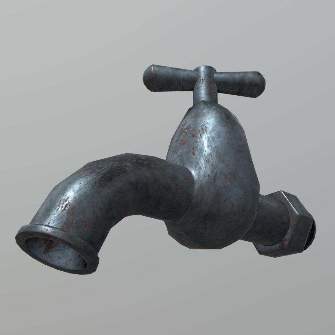 Faucet 2 water tap - water tap Low-poly 3D model_6