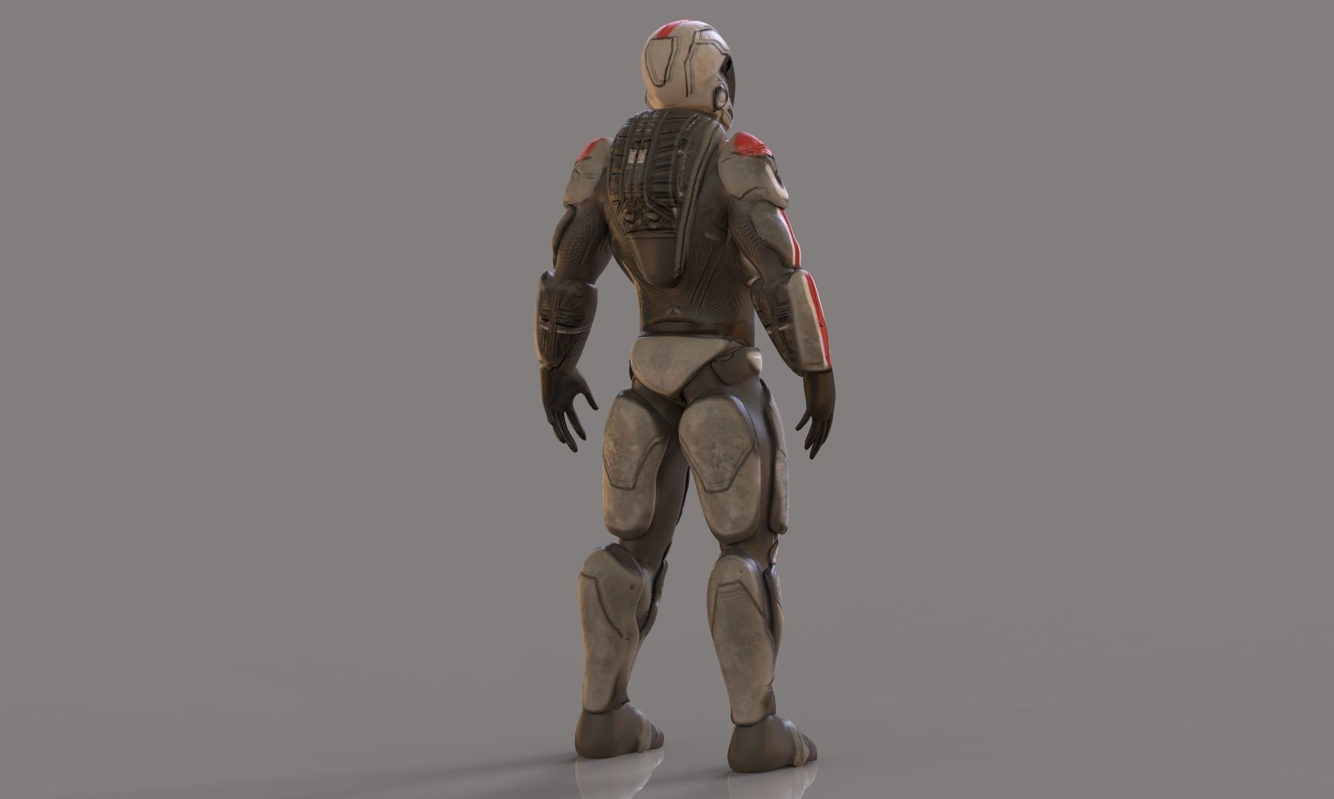 Sci fi Character  Low-poly 3D model_4