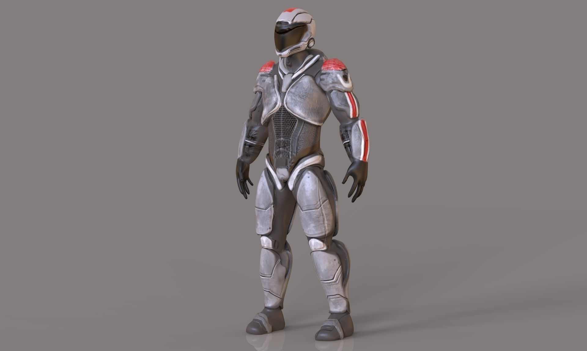 Sci fi Character  Low-poly 3D model_2