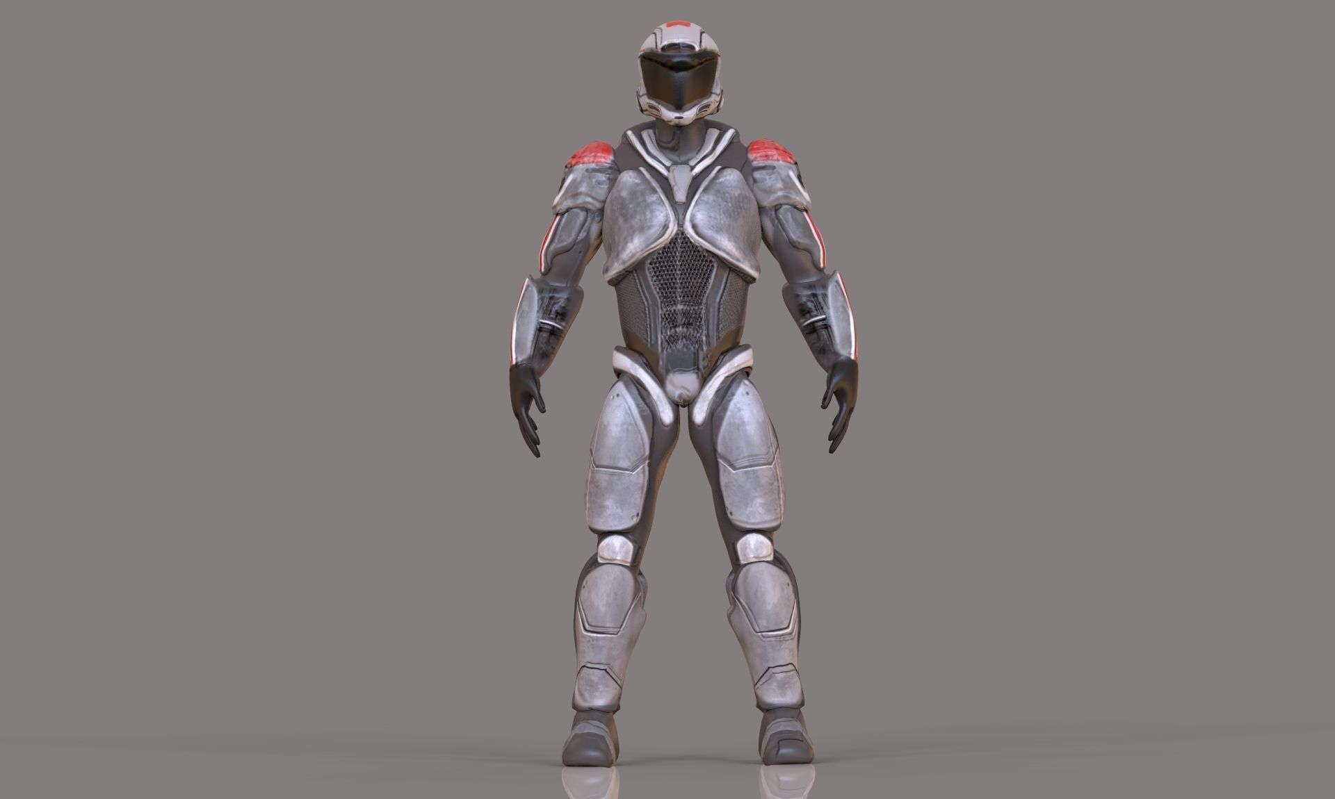 Sci fi Character  Low-poly 3D model_6