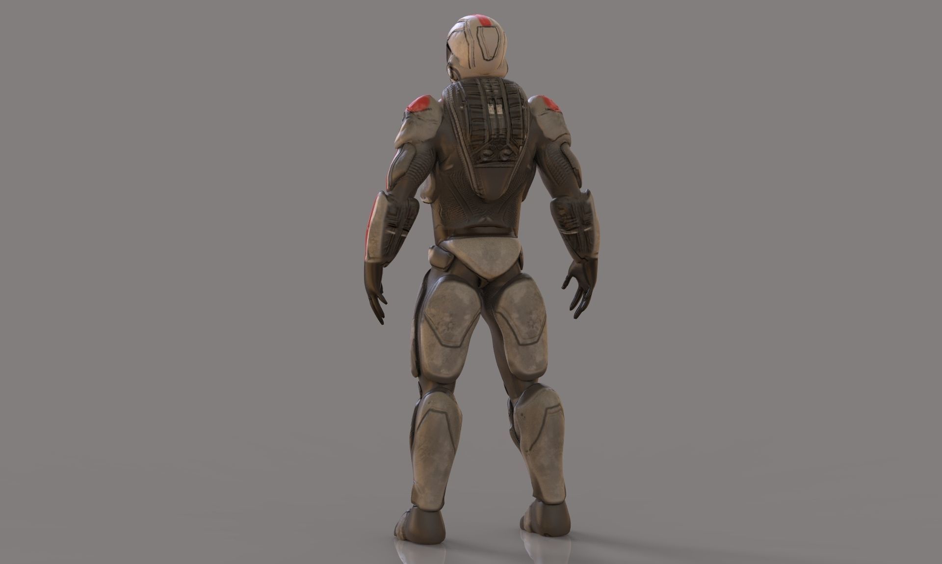 Sci fi Character  Low-poly 3D model_3