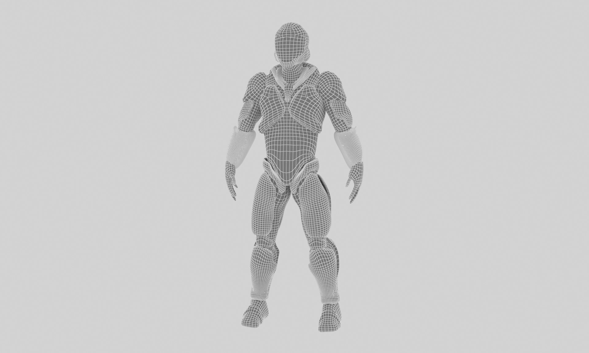 Sci fi Character  Low-poly 3D model_7