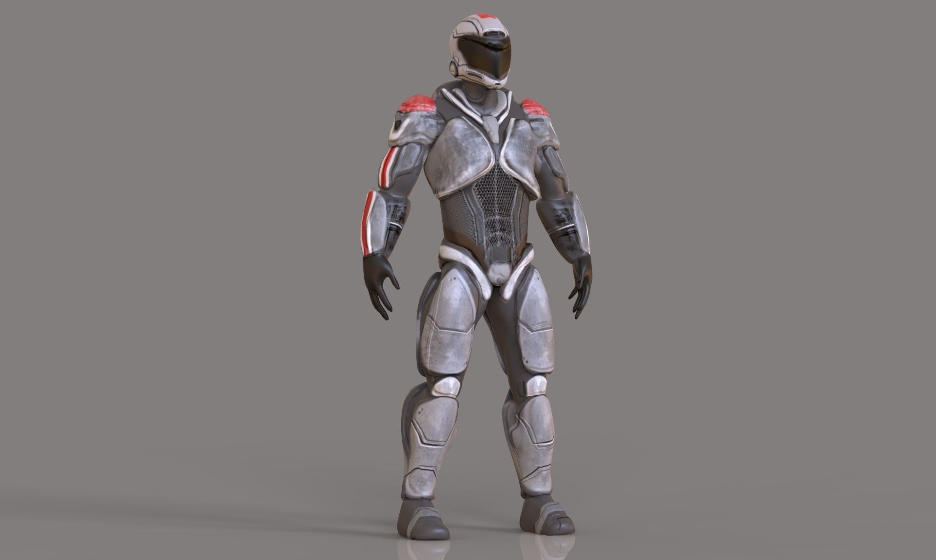 Sci fi Character  Low-poly 3D model_5