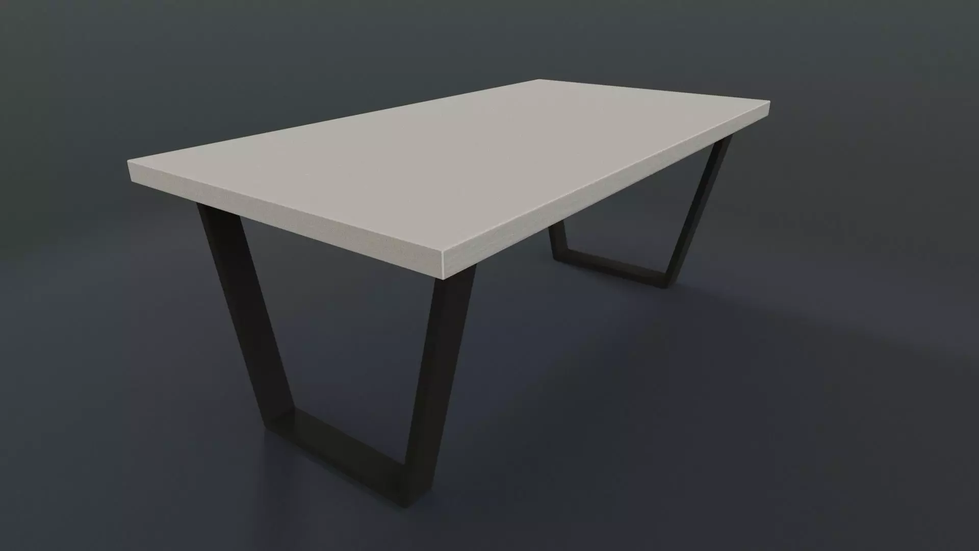 Minimalist rectangular coffee-table Low-poly 3D model_0
