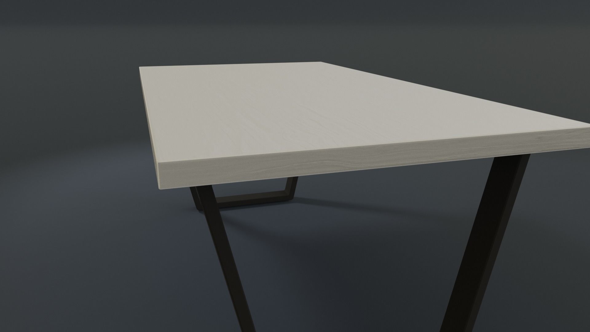 Minimalist rectangular coffee-table Low-poly 3D model_2