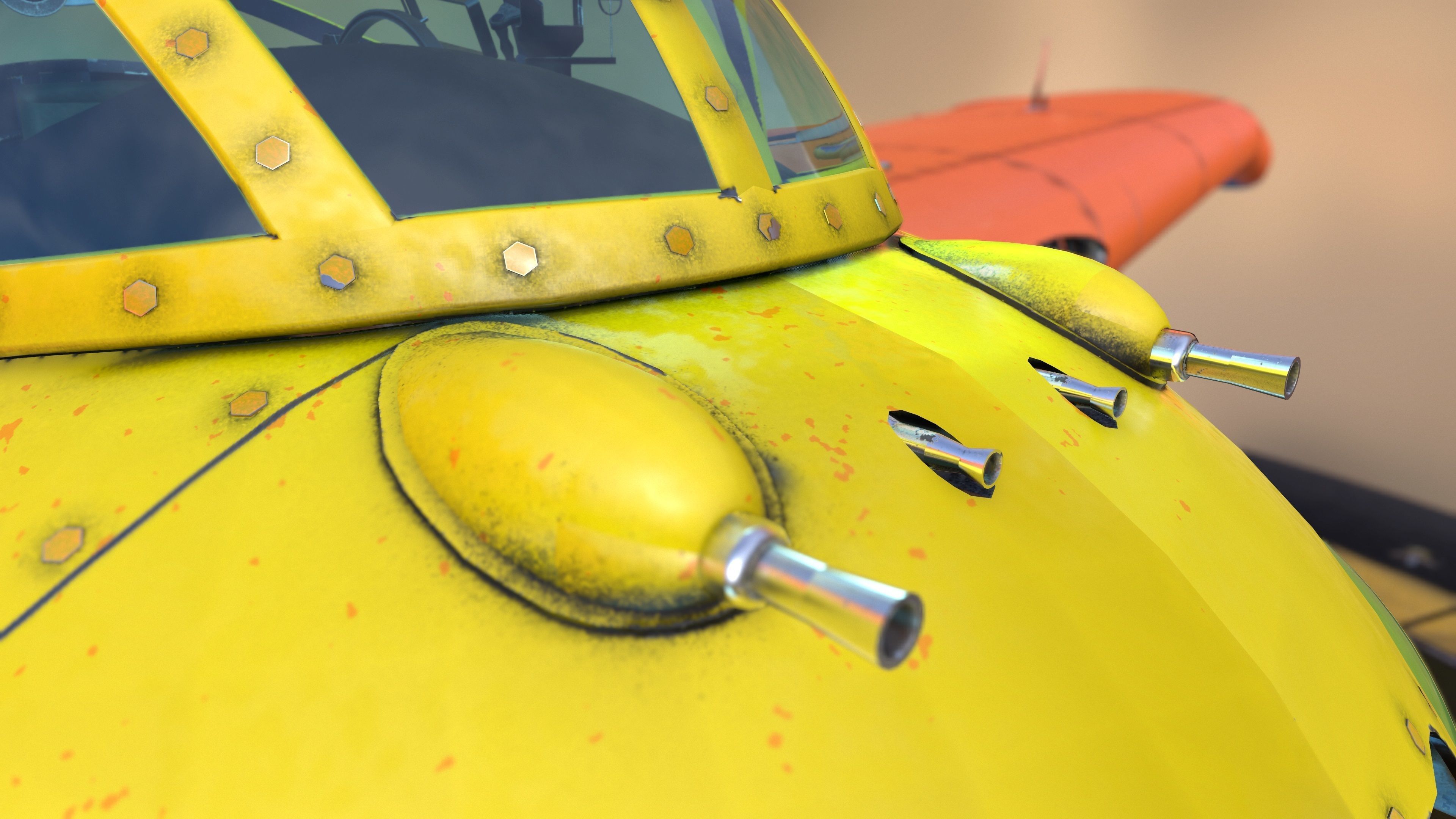 FALCO flying boat Low-poly 3D model_25