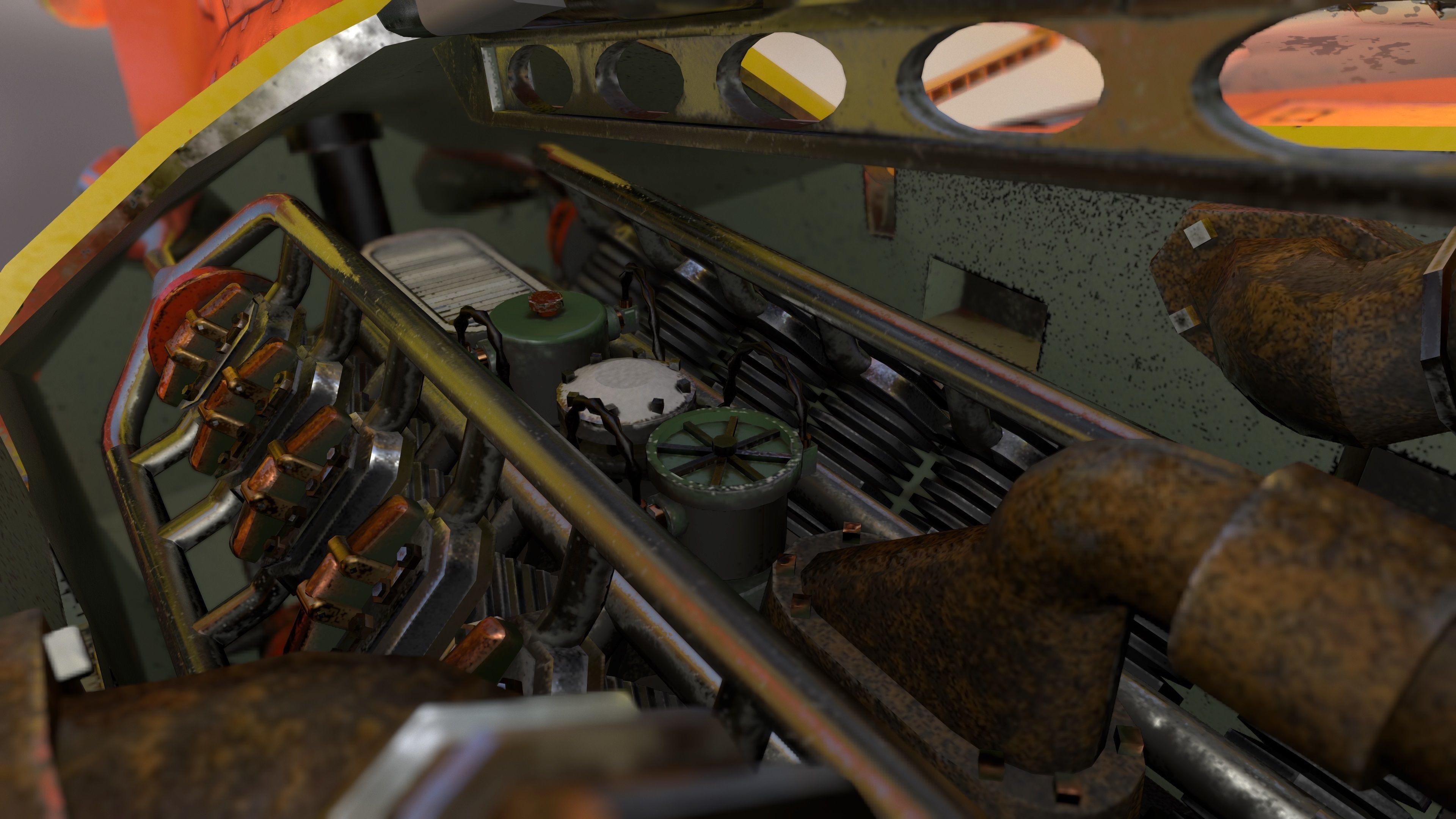 FALCO flying boat Low-poly 3D model_20