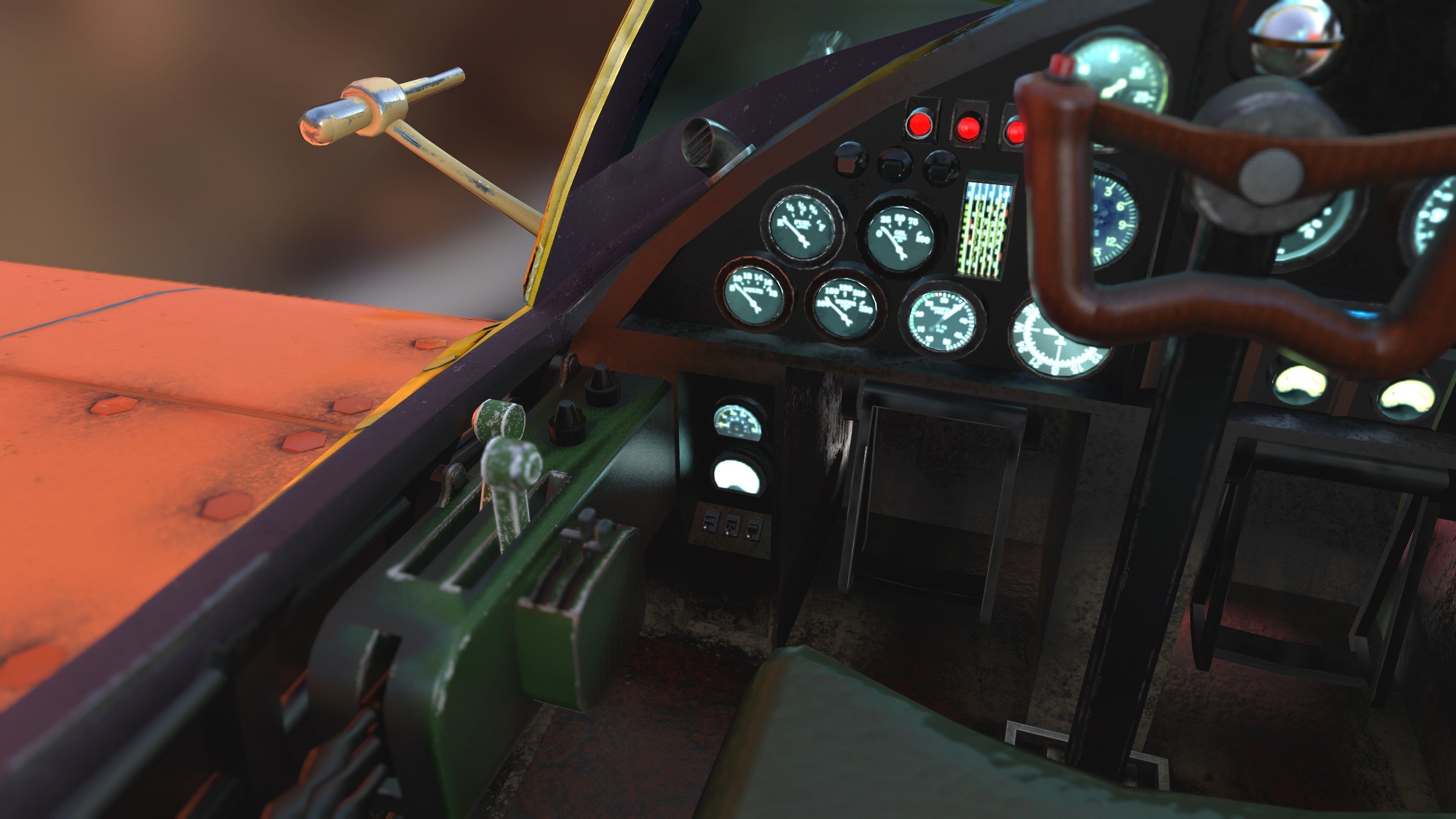 FALCO flying boat Low-poly 3D model_15