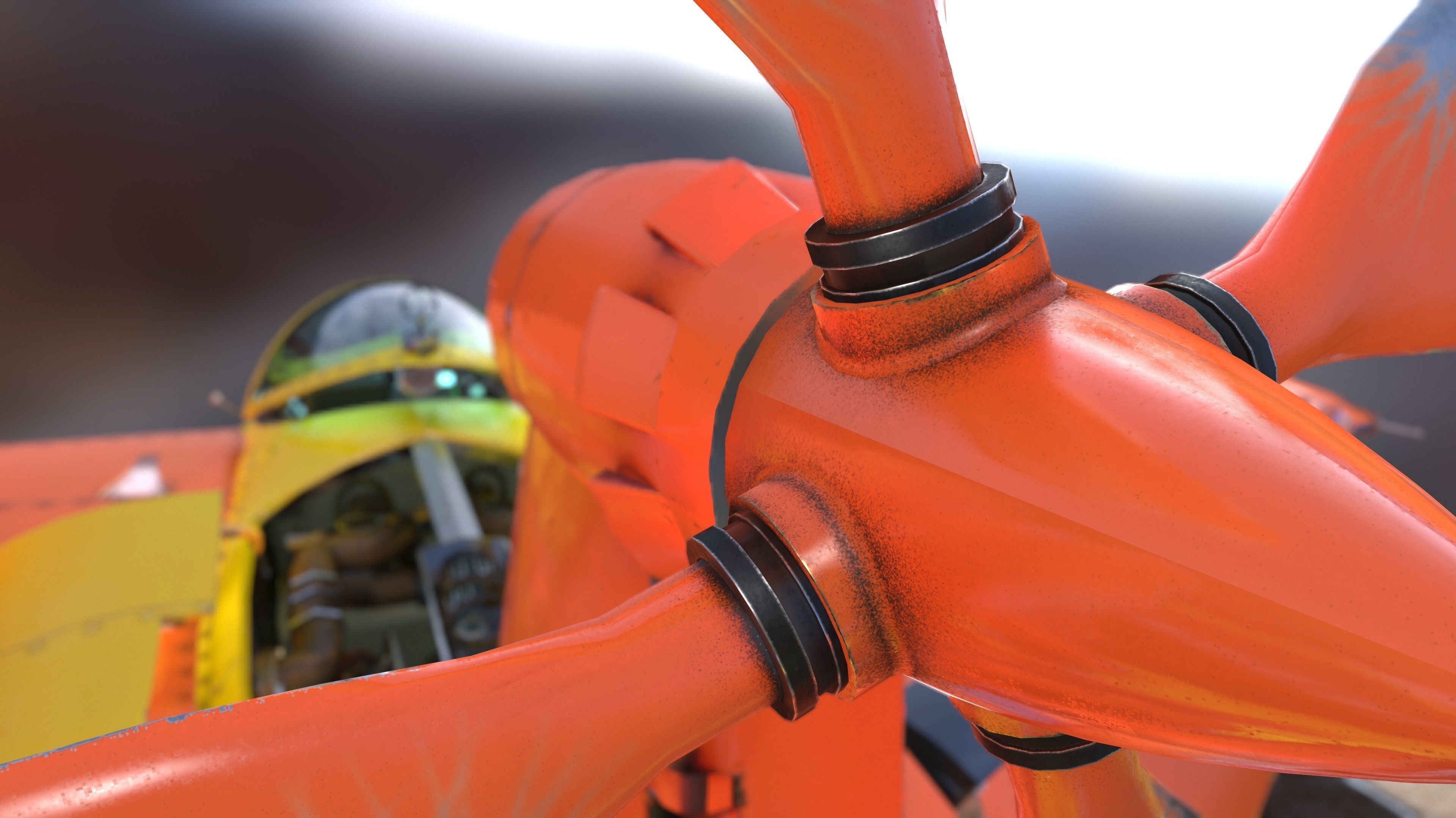 FALCO flying boat Low-poly 3D model_18