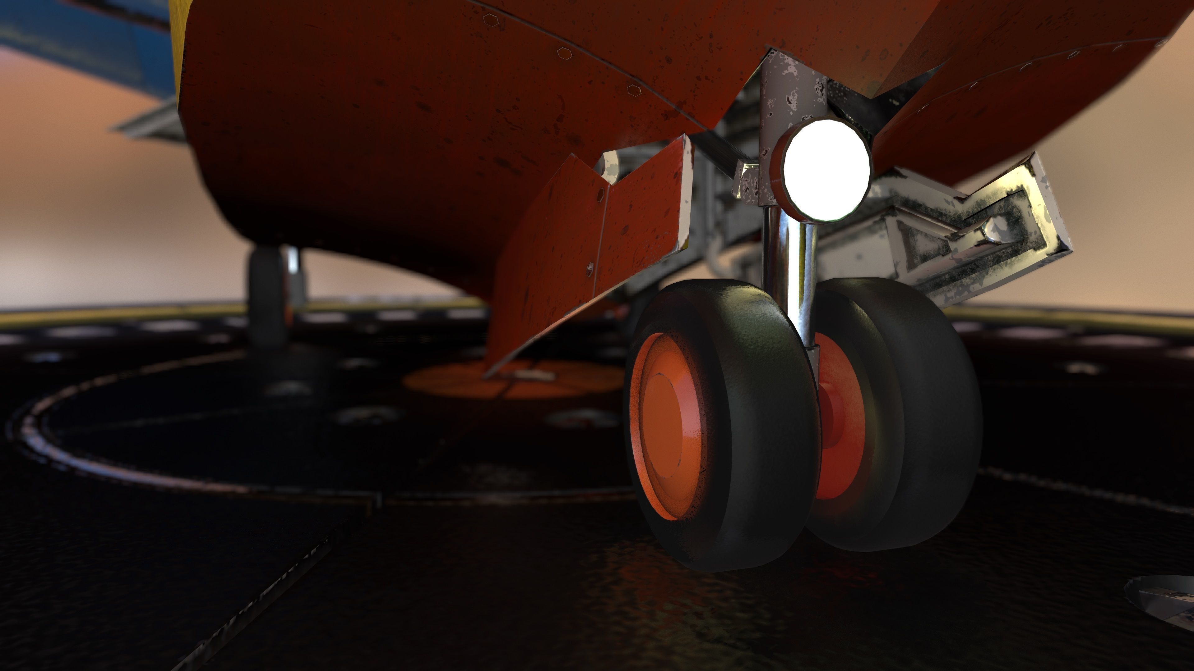 FALCO flying boat Low-poly 3D model_23