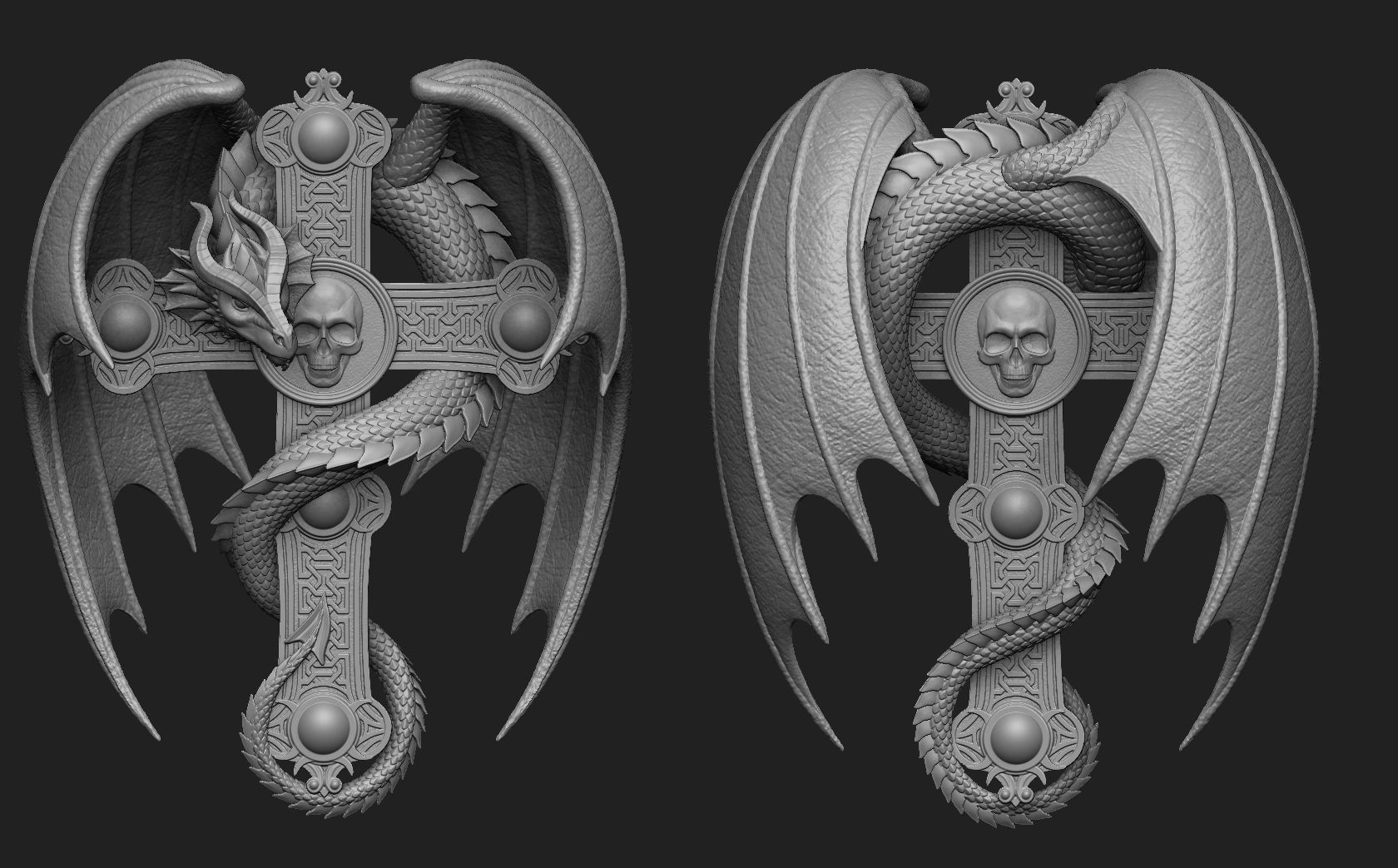 Dragon Cross 3D print model_8
