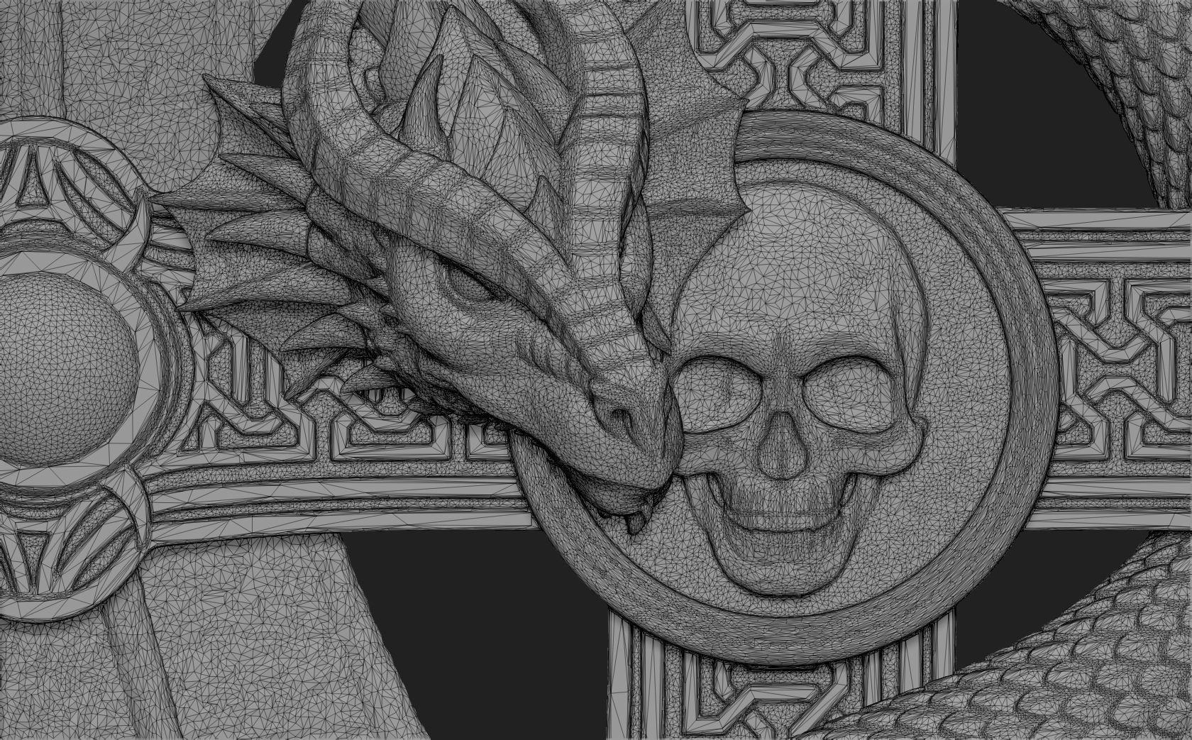 Dragon Cross 3D print model_11