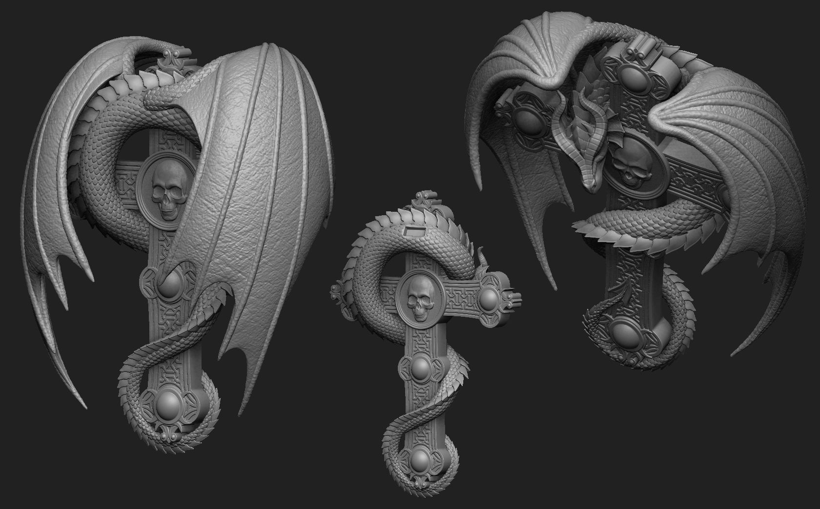 Dragon Cross 3D print model_10