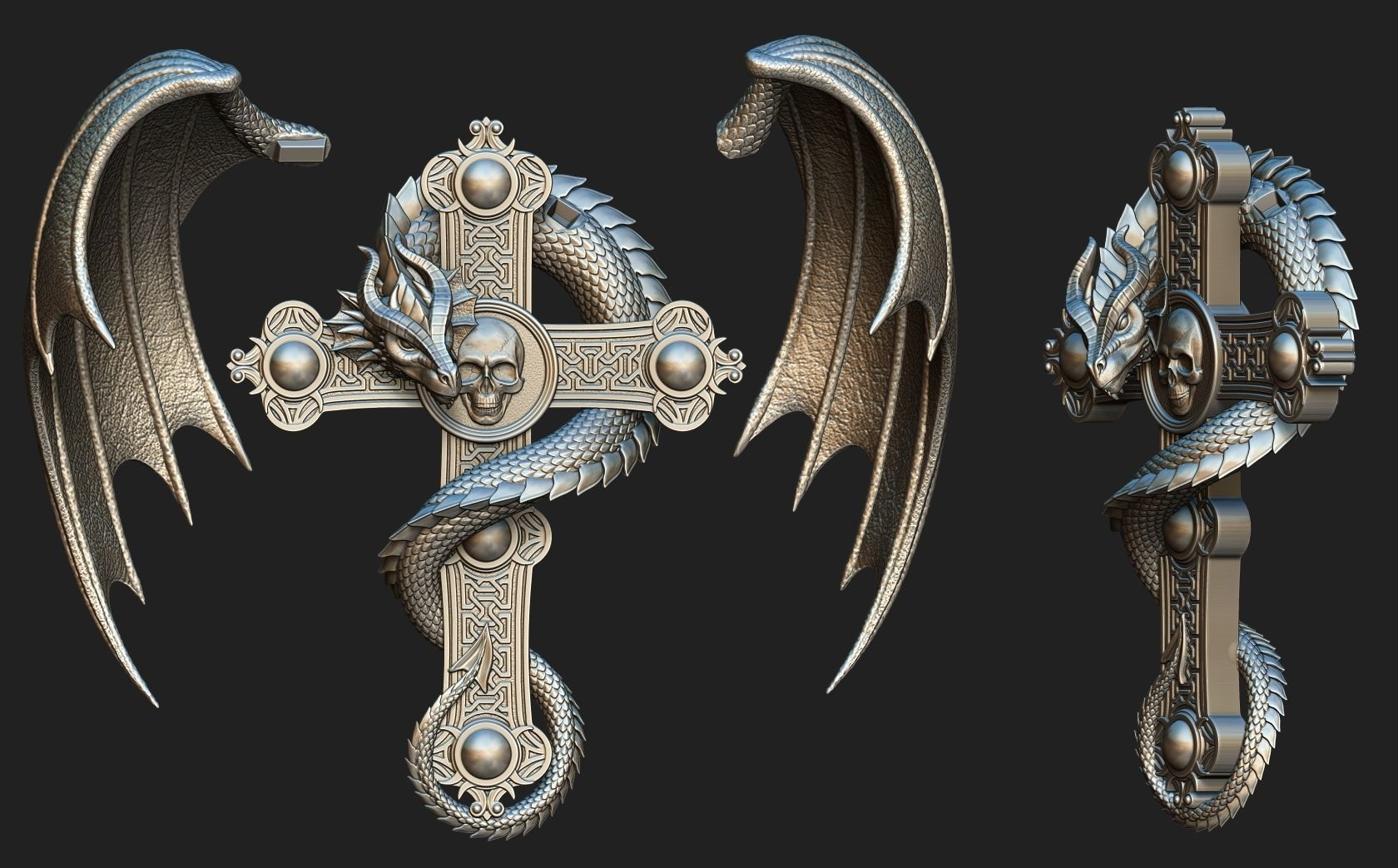 Dragon Cross 3D print model_1