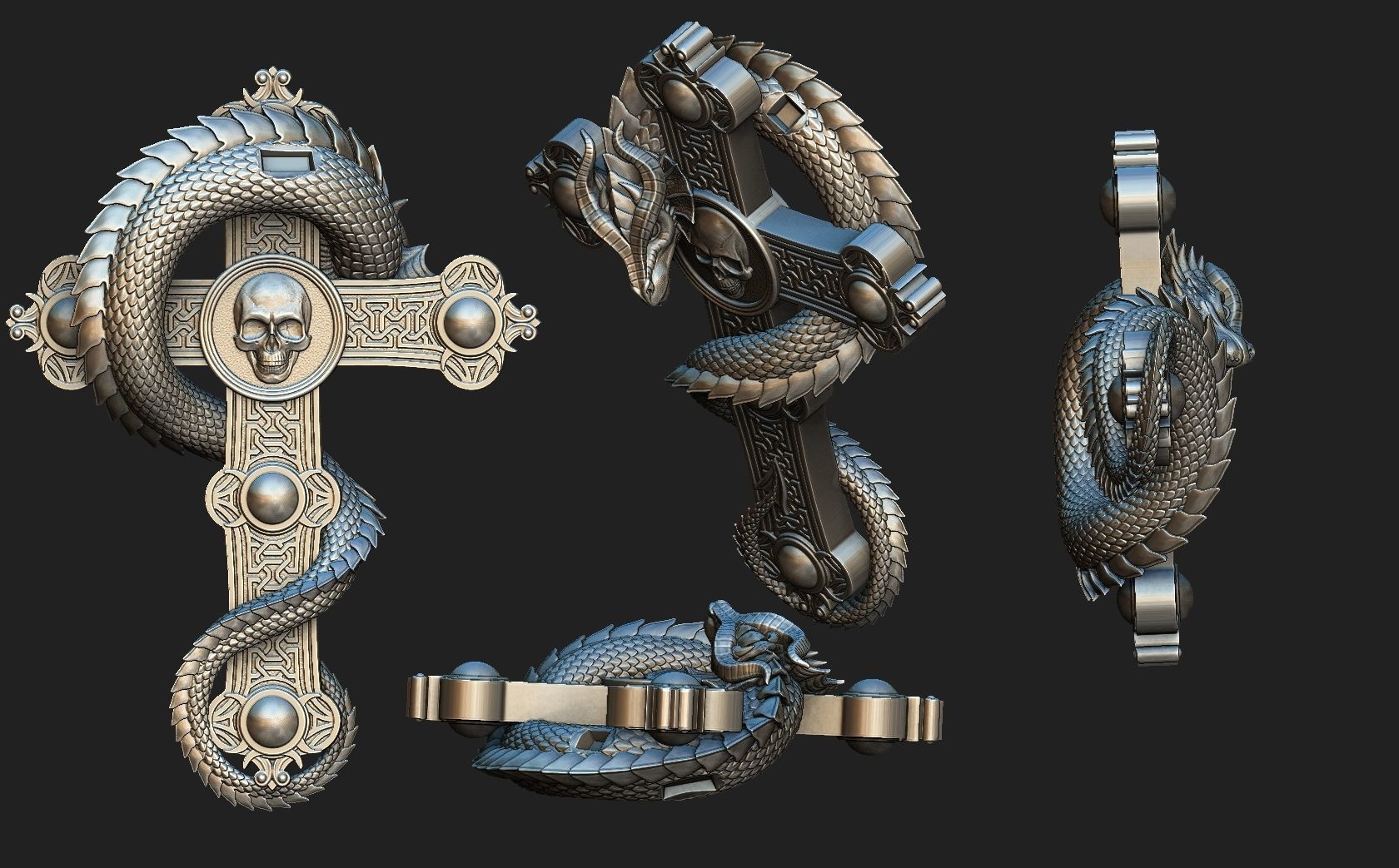 Dragon Cross 3D print model_5