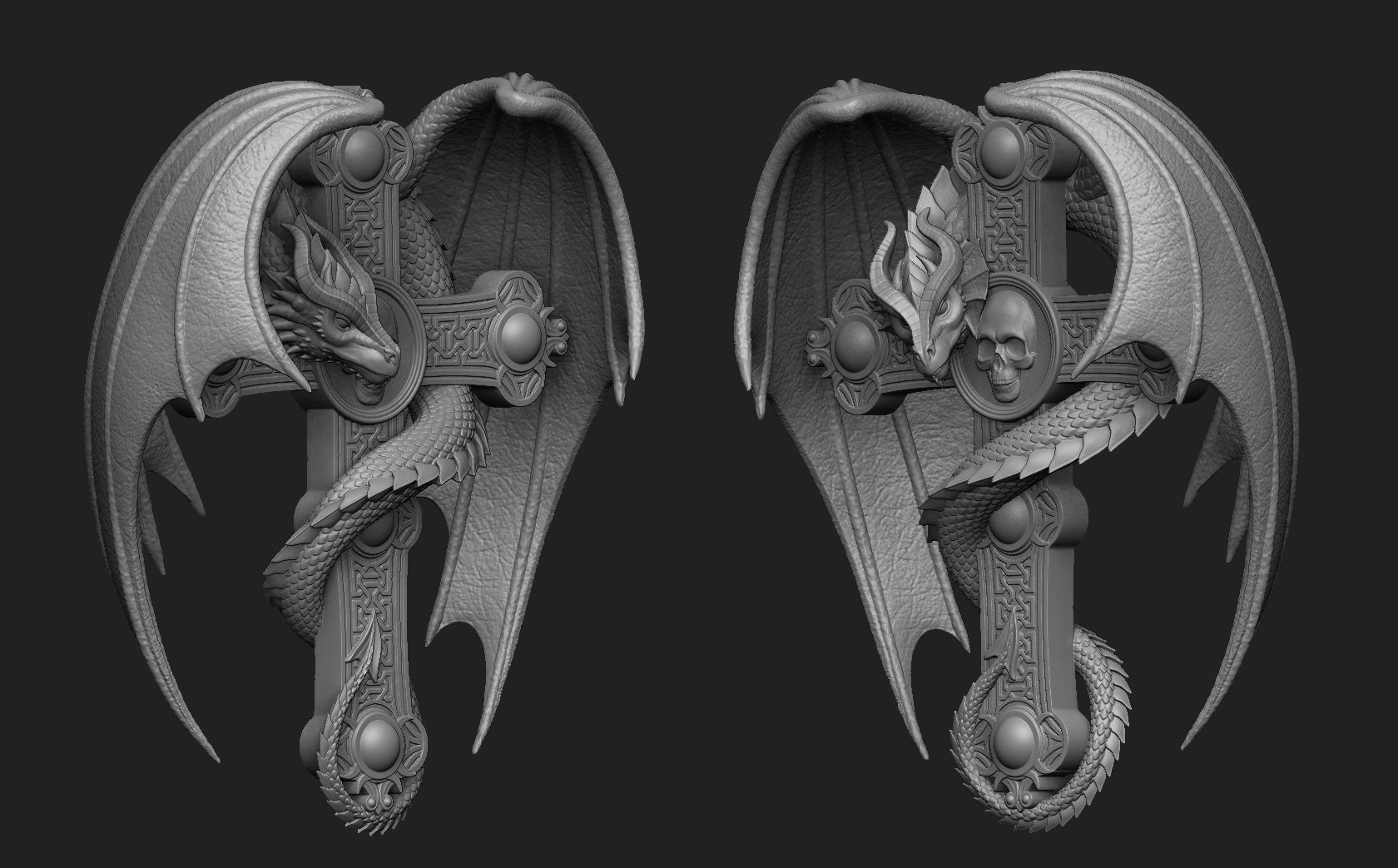 Dragon Cross 3D print model_9