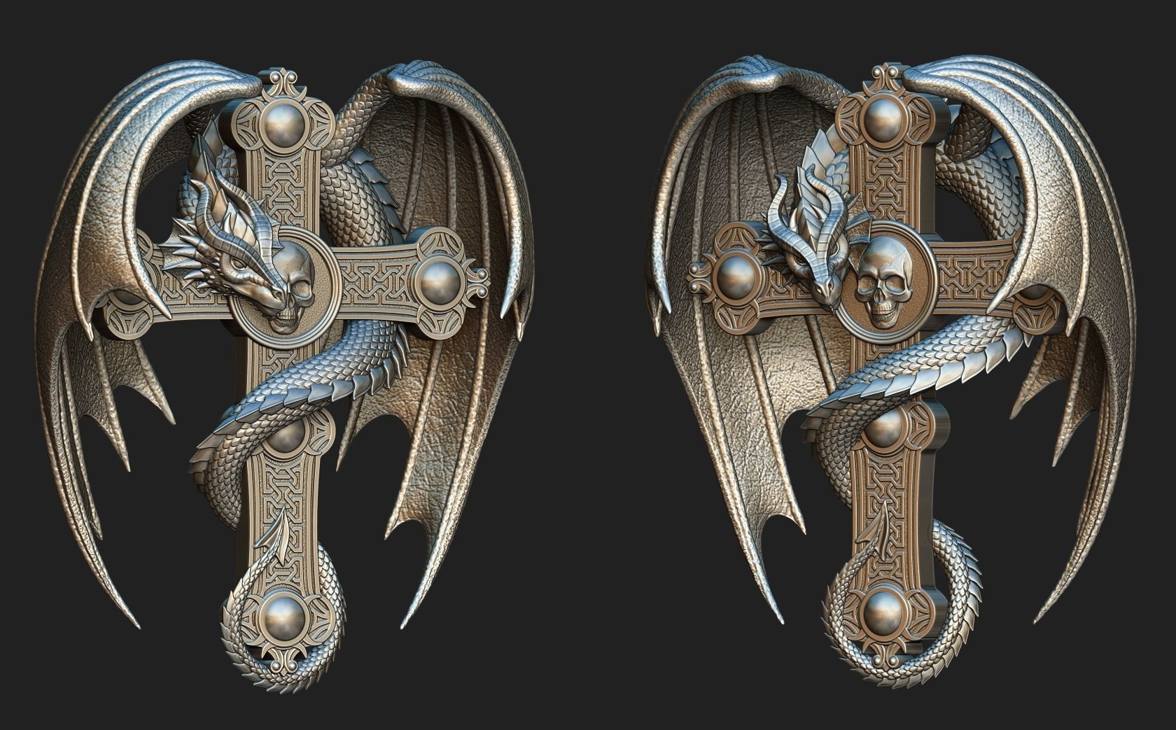 Dragon Cross 3D print model_3