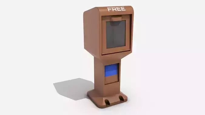 Street Assets - Newspaper Box Low-poly 3D model