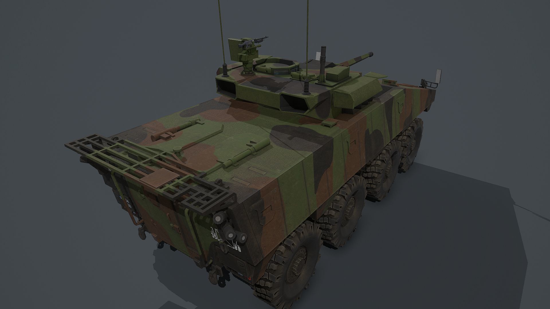 VBCI - 2 Nexter  Low-poly 3D model_12