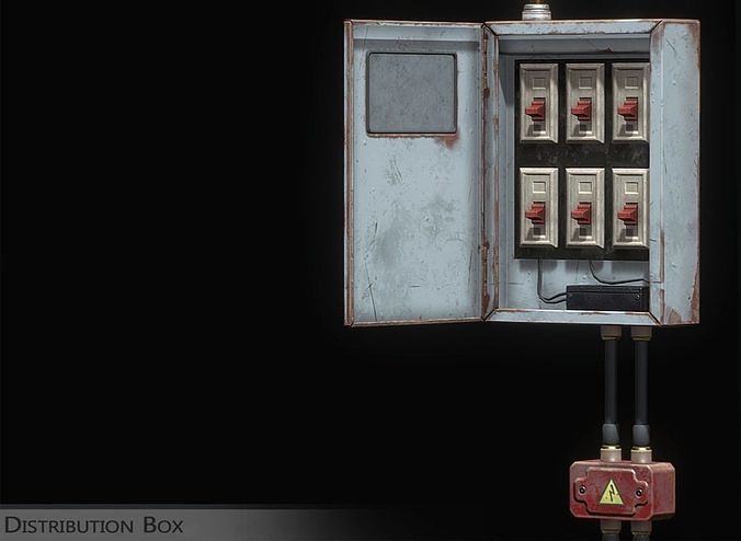 Distribution Box Low-poly 3D model
