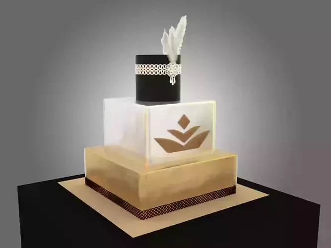 Gold cake Free 3D model