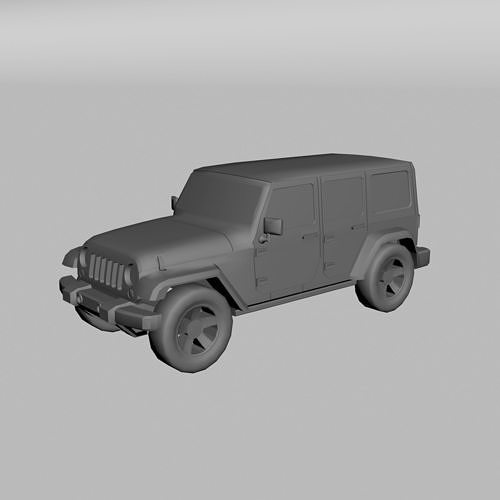 Jeep Wrangler Unlimited 3D print model 2