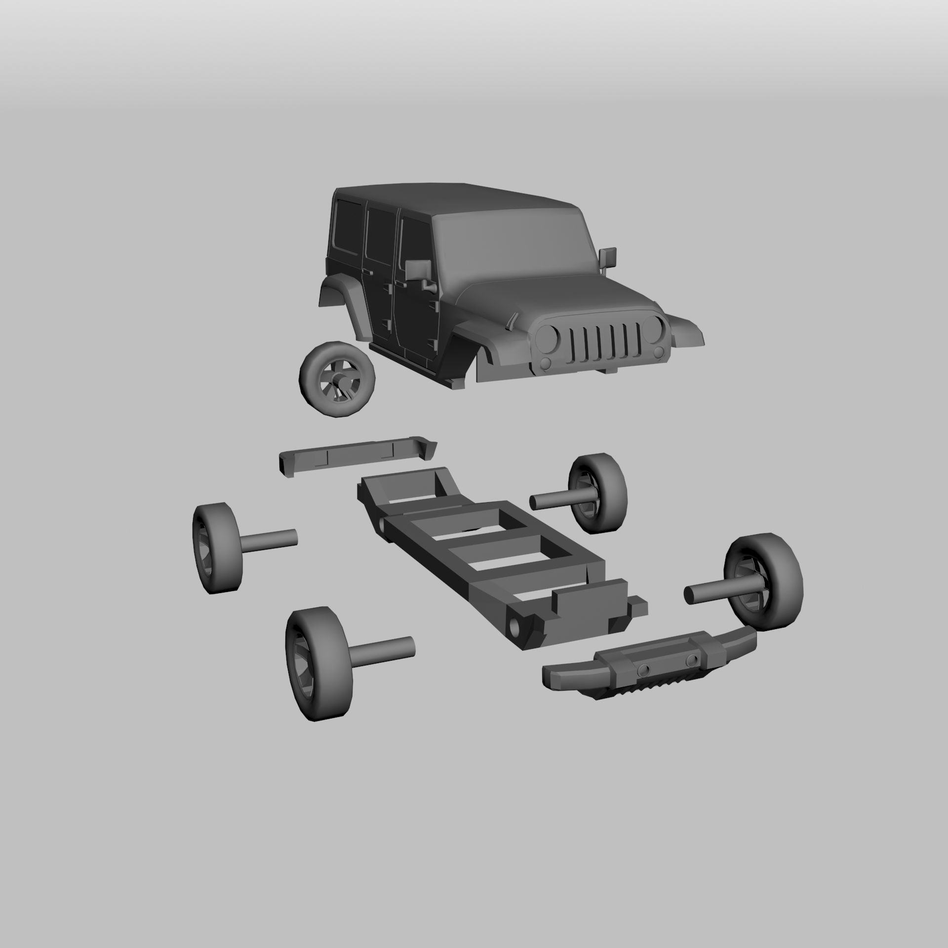 Jeep Wrangler Unlimited 3D print model_11