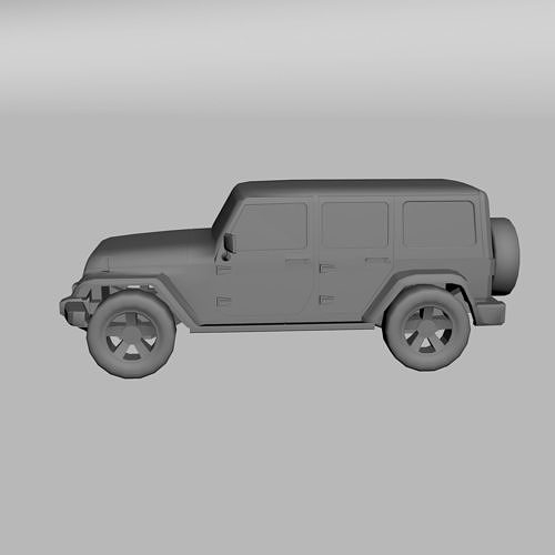 Jeep Wrangler Unlimited 3D print model 3