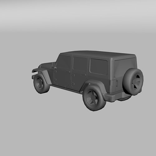 Jeep Wrangler Unlimited 3D print model 4