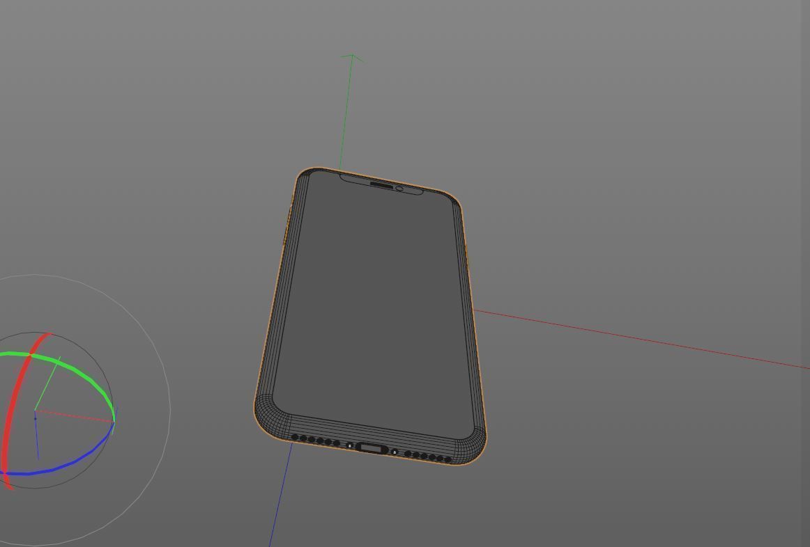 Iphone X - 3D Model in sky 3D model_3