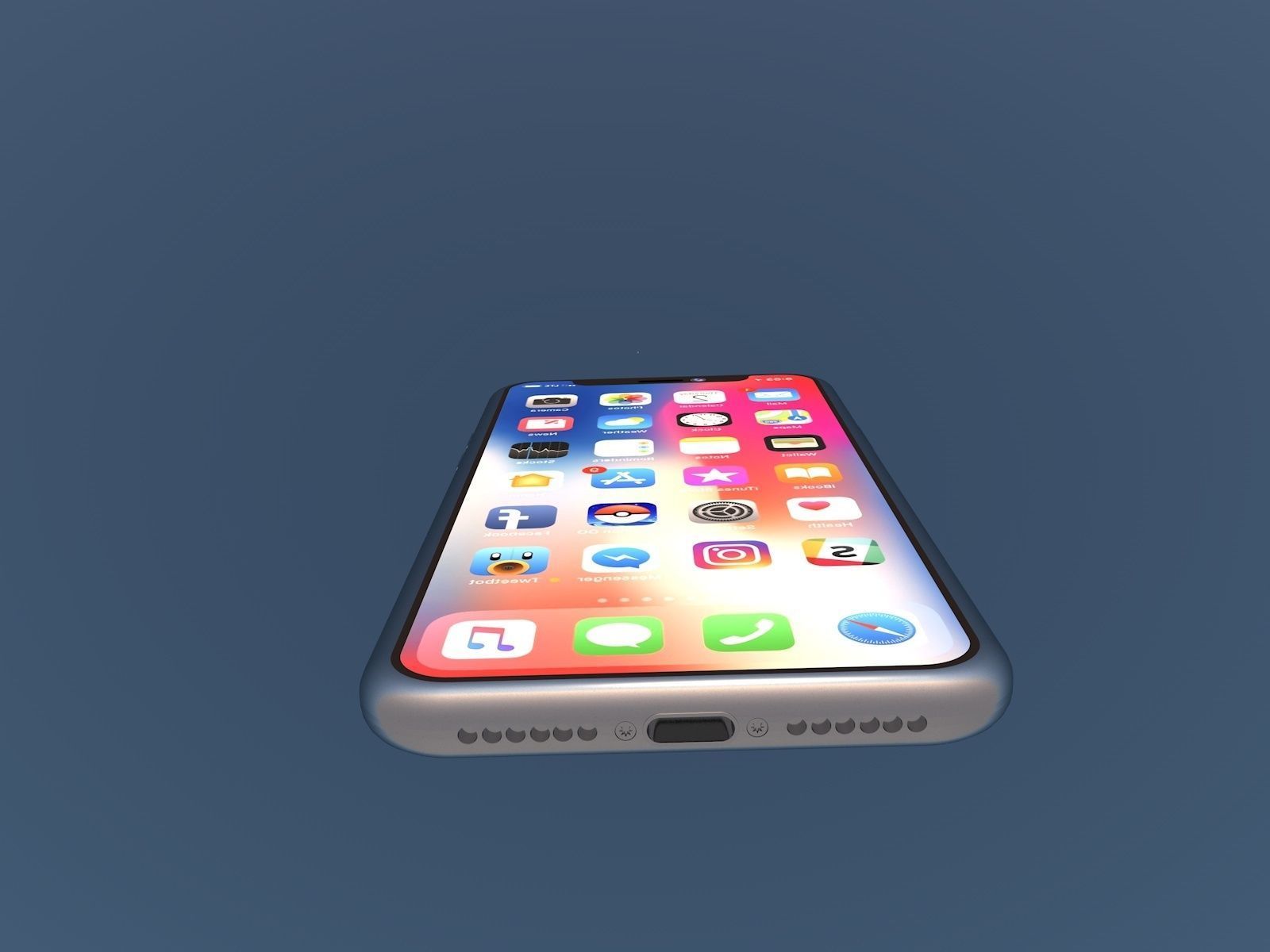 Iphone X - 3D Model in sky 3D model_2