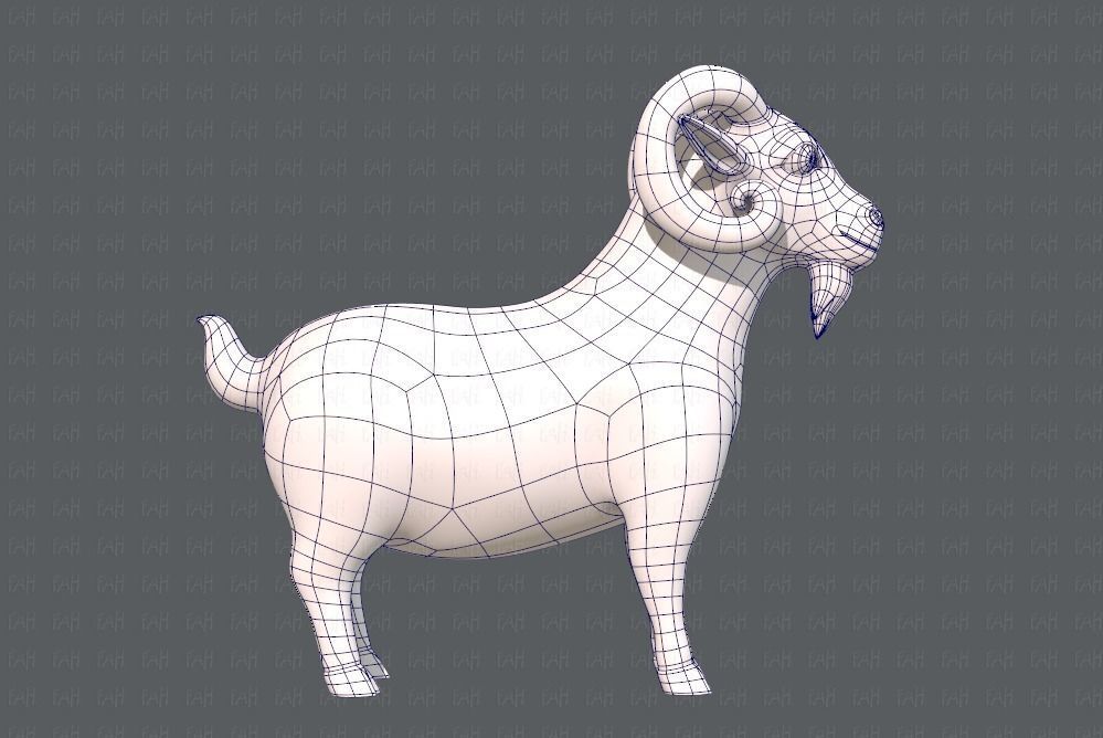 Sheep V01 Low-poly 3D model_11
