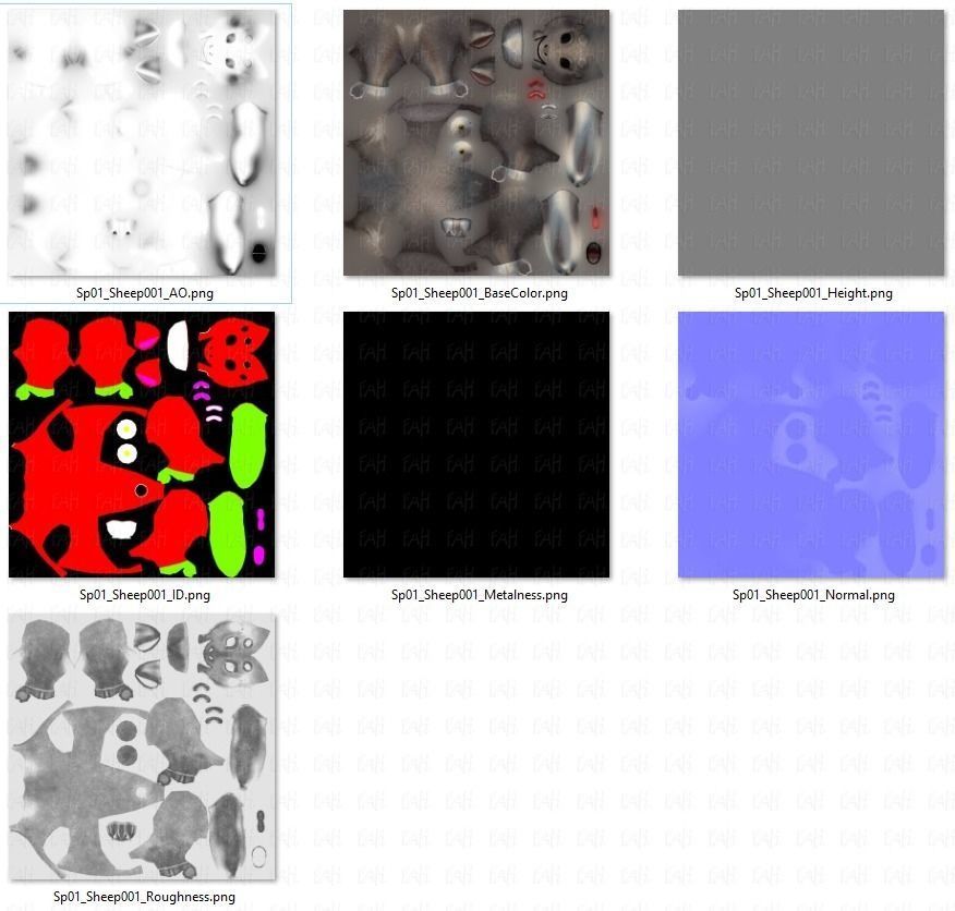 Sheep V01 Low-poly 3D model_42