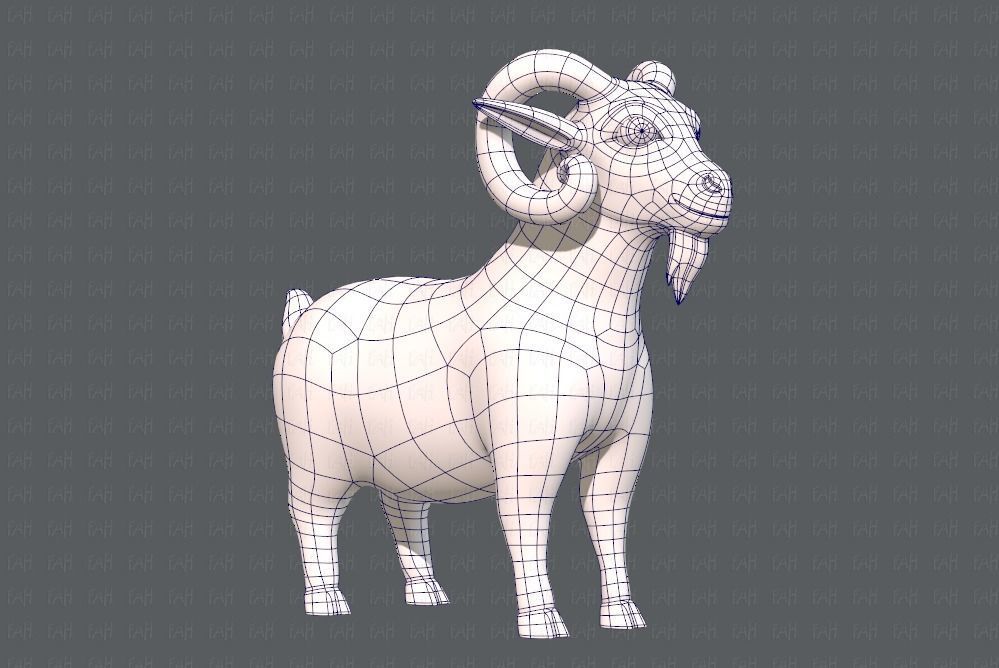 Sheep V01 Low-poly 3D model_10