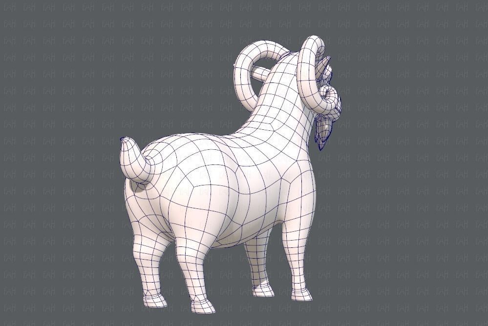 Sheep V01 Low-poly 3D model_12