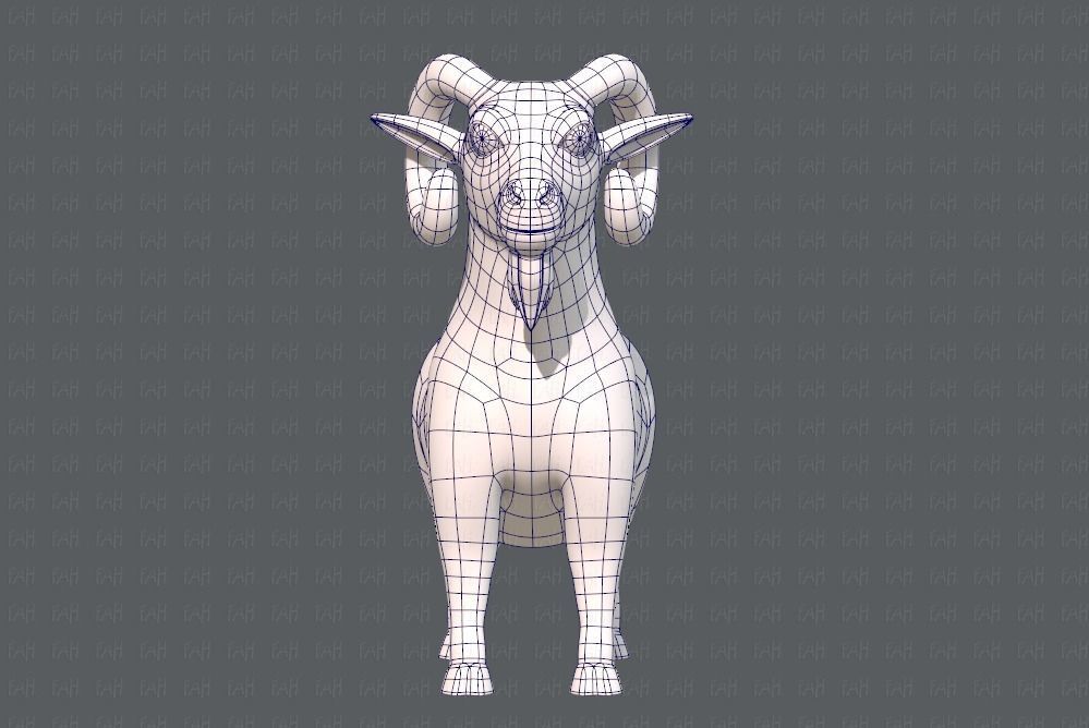 Sheep V01 Low-poly 3D model_9
